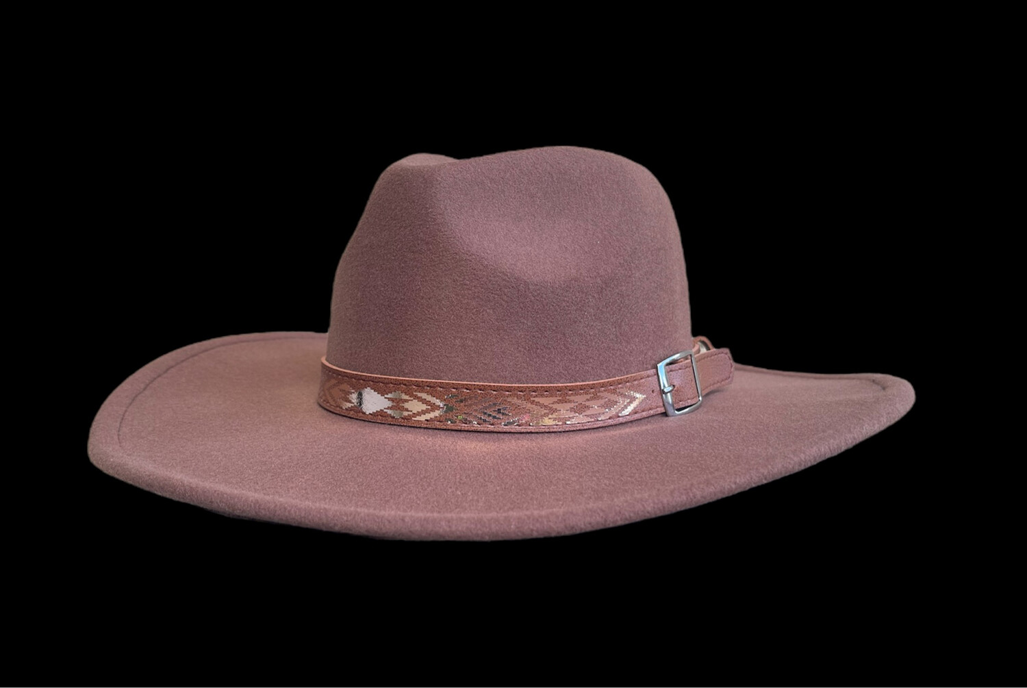 Kuraimonoa Gold Tāniko- Dark Brown Fedora Hat