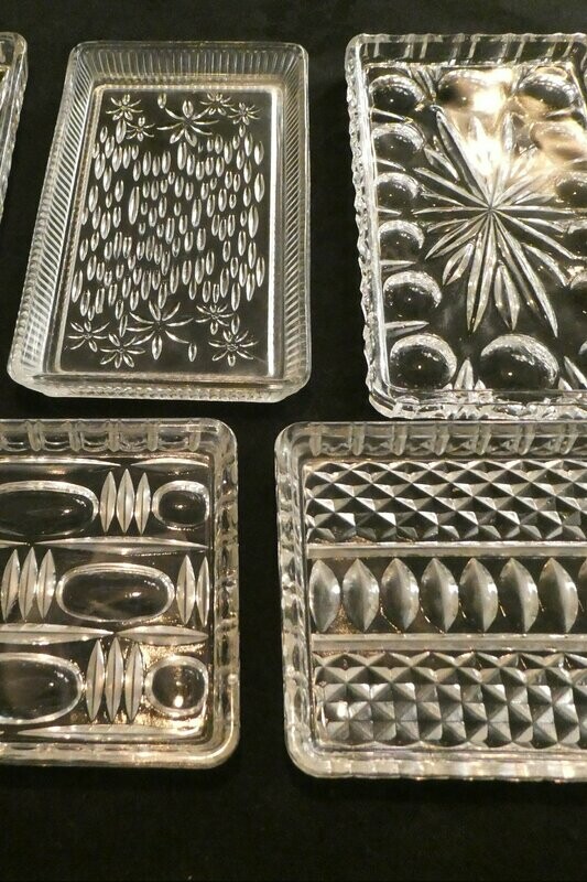 Lead crystal dessert plates