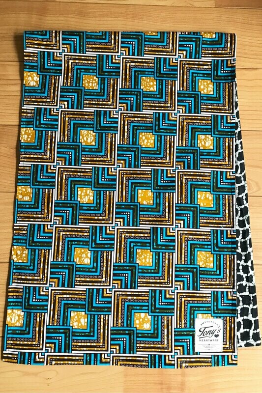 Table Runner '2 Worlds'- Blue/Black
