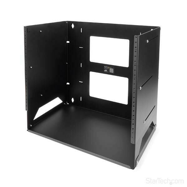 Wall-Mount Server Rack with Built-in Shelf - Solid Steel - 8U