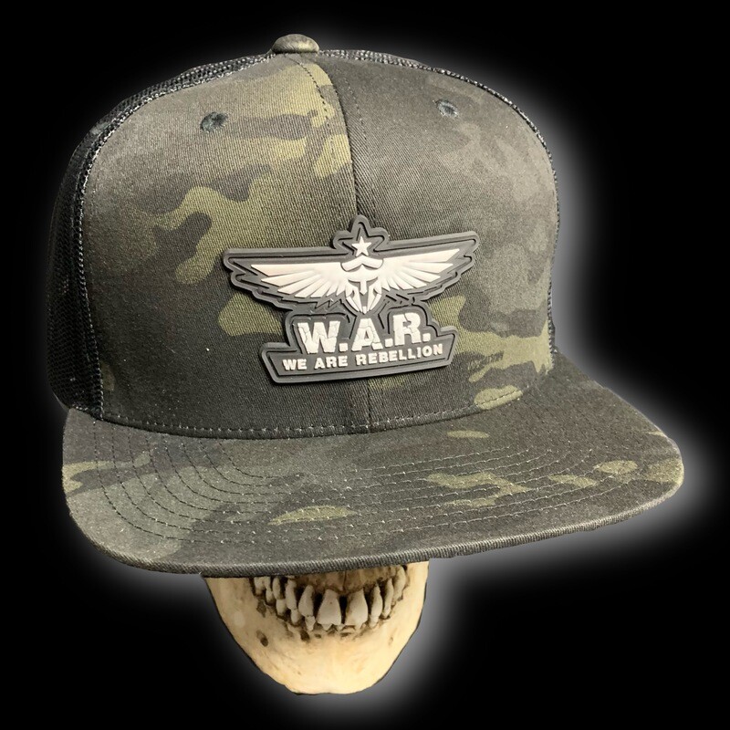 Flat Trucker-Rogue Badge-Black Multicam-Snapback