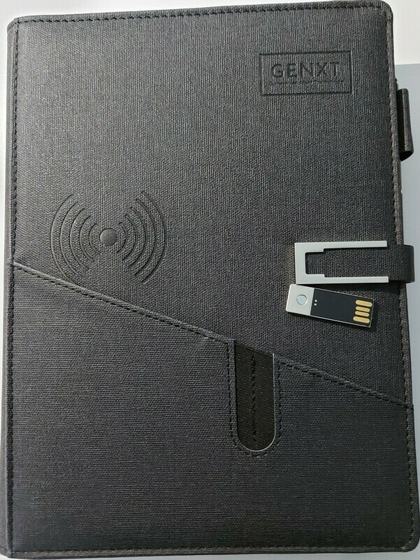Portable QI Wireless Charging Notebooks 8000 Mah and 16 GB USB