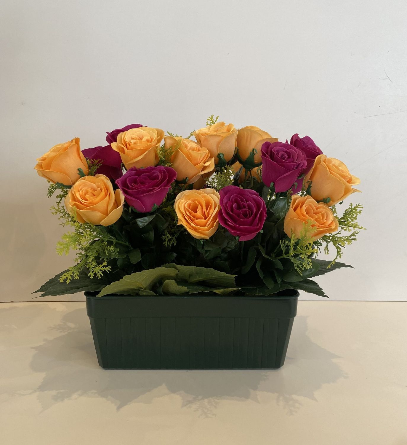 Jardiniere de roses