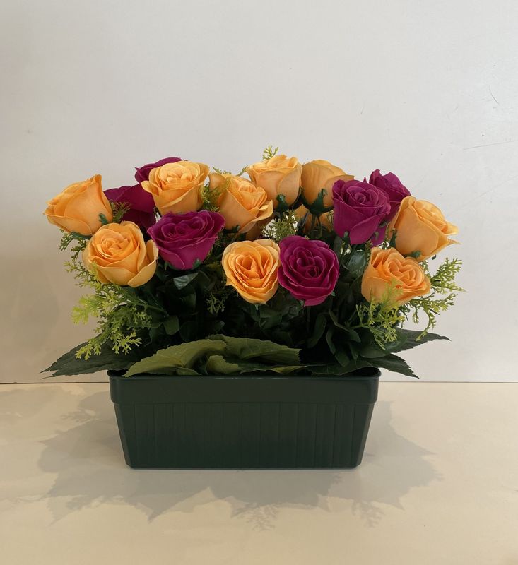 Jardiniere de roses