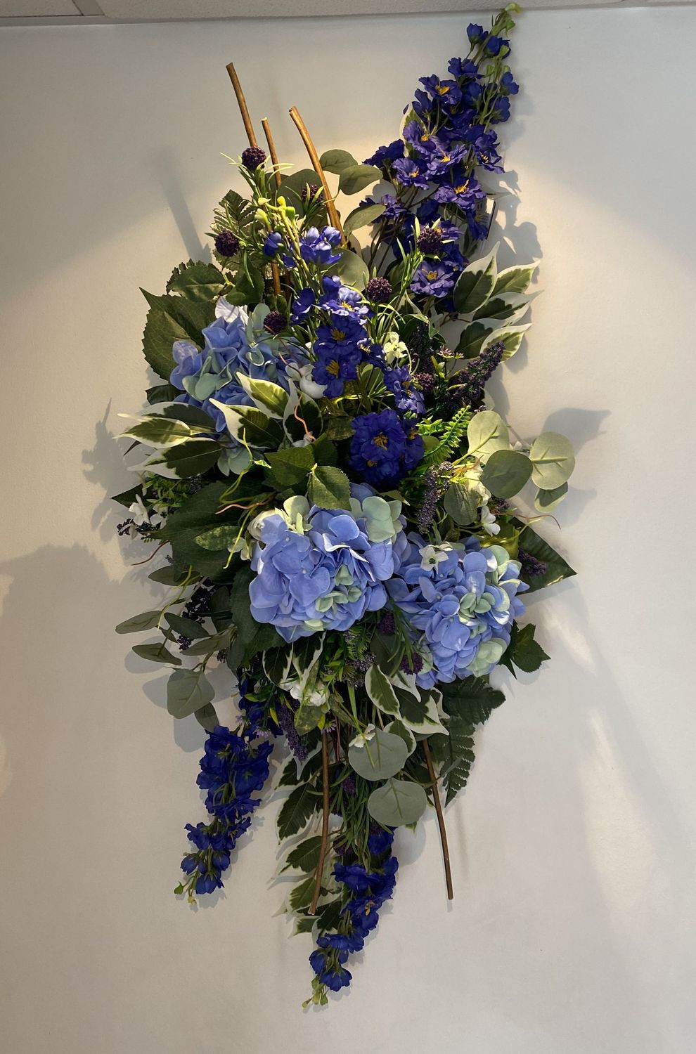 Raquette d'Hortensias bleu