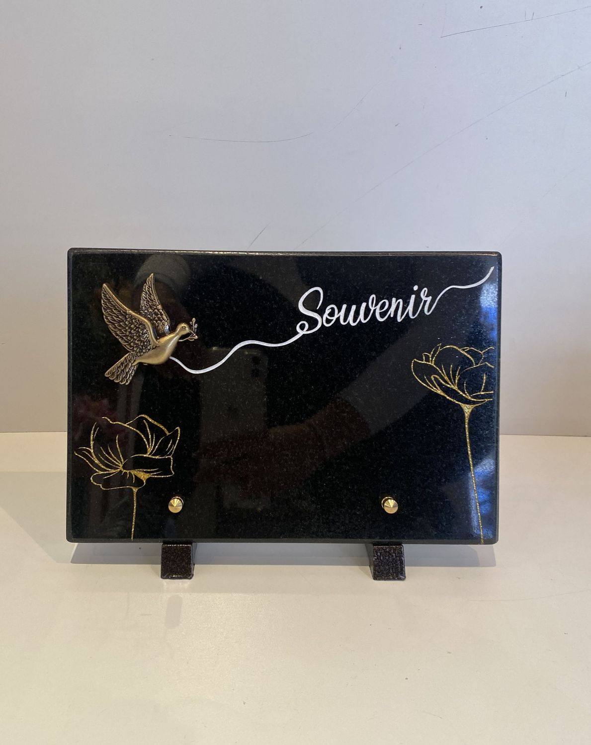 Plaque souvenir or