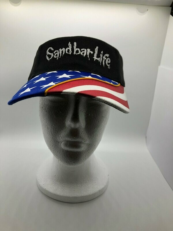 United States Flag Pattern w/Yellow Piping Visor