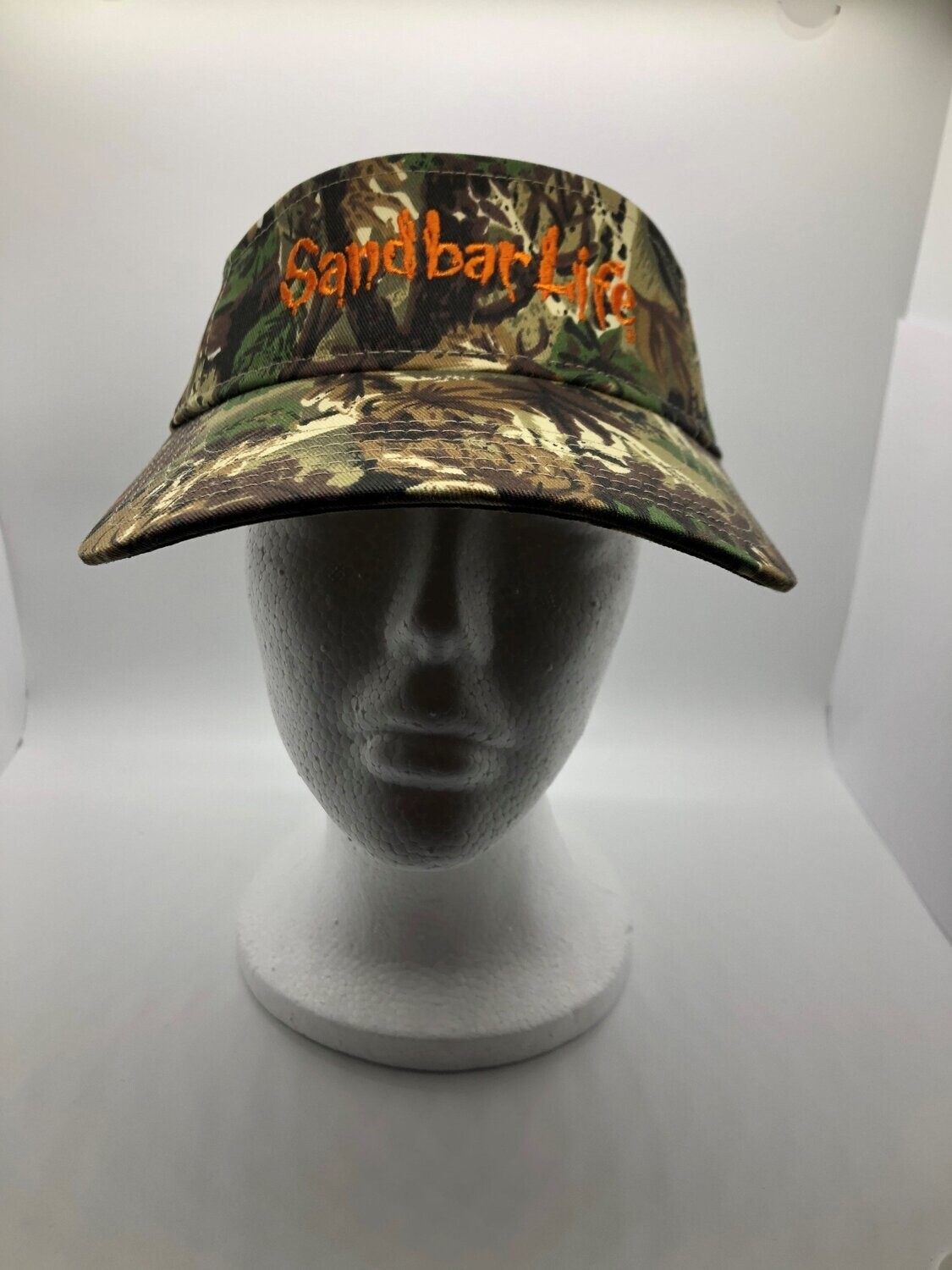 Camouflage Sun Visor, Thread Color: Orange