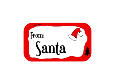 From Santa Sticker Set