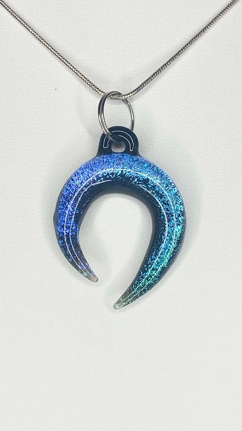 🌀 Crystal Whirl 🌀 Handmade Glass Pendant