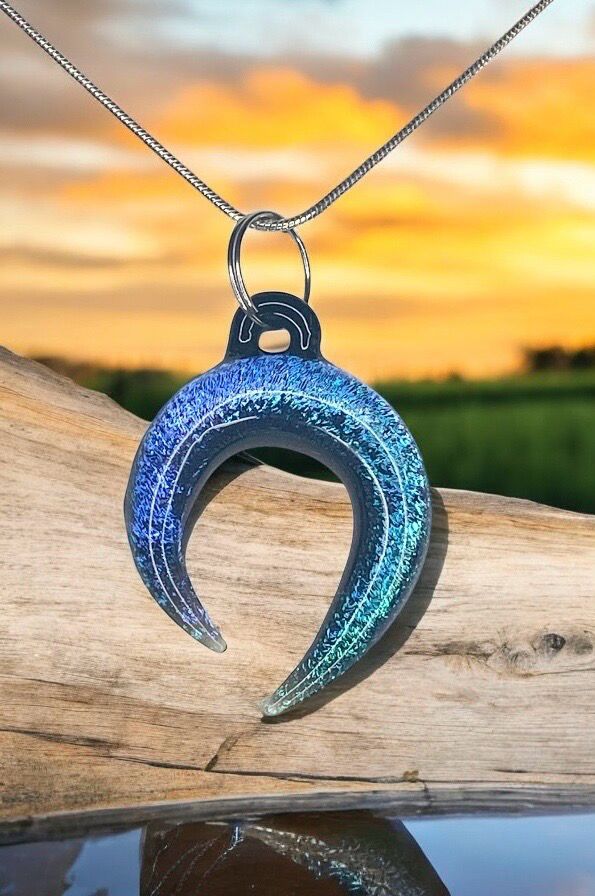 🌀 Crystal Whirl 🌀 Handmade Glass Pendant