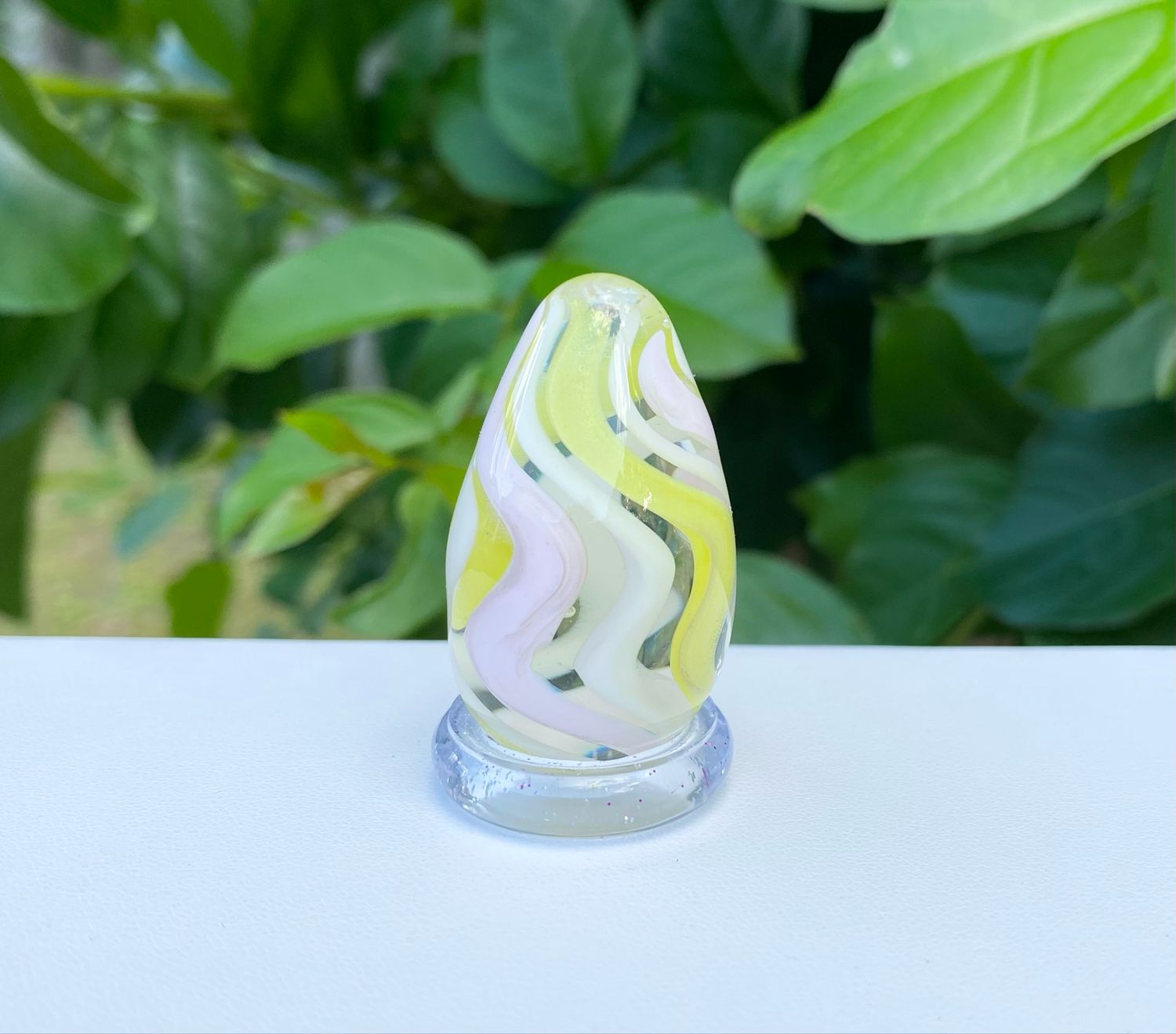 🥚 Pastel Egg 🥚 Handmade Borosilicate Egg with clear acrylic base