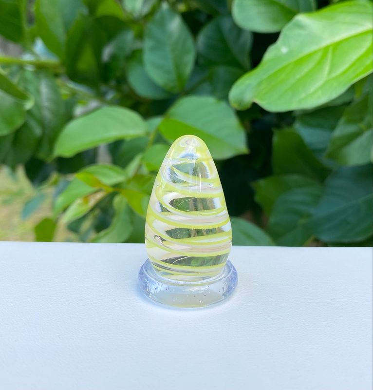 🥚 Pastel Egg 🥚 Handmade Borosilicate Egg with clear acrylic base