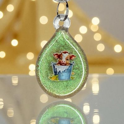 🐮 Buckeroo Moo 🐮 Handmade Borosilicate Glass Pendant