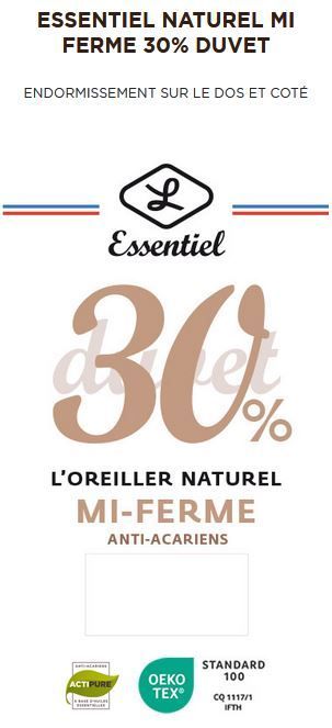 Oreiller Lestra 30% Duvet