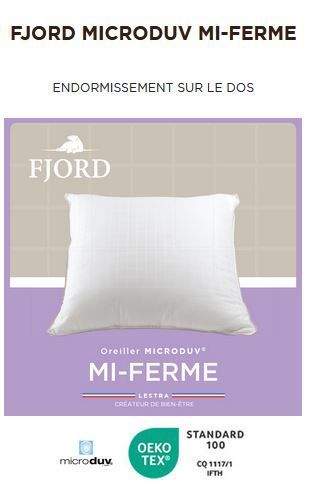 Oreiller Fjord Microduv Lestra