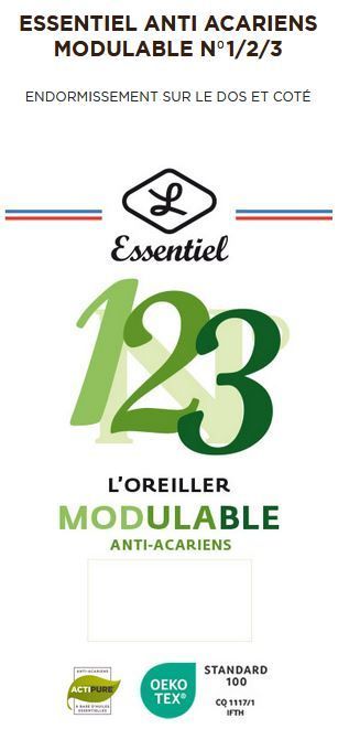 Oreiller Anti-acariens Modulable