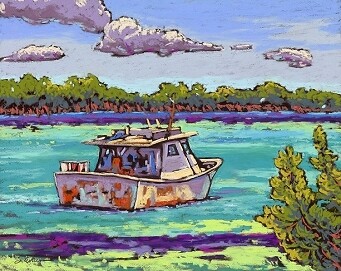 SE conch boat print
