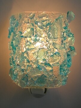 Blue Glass Night Light Blue Glass Night Light