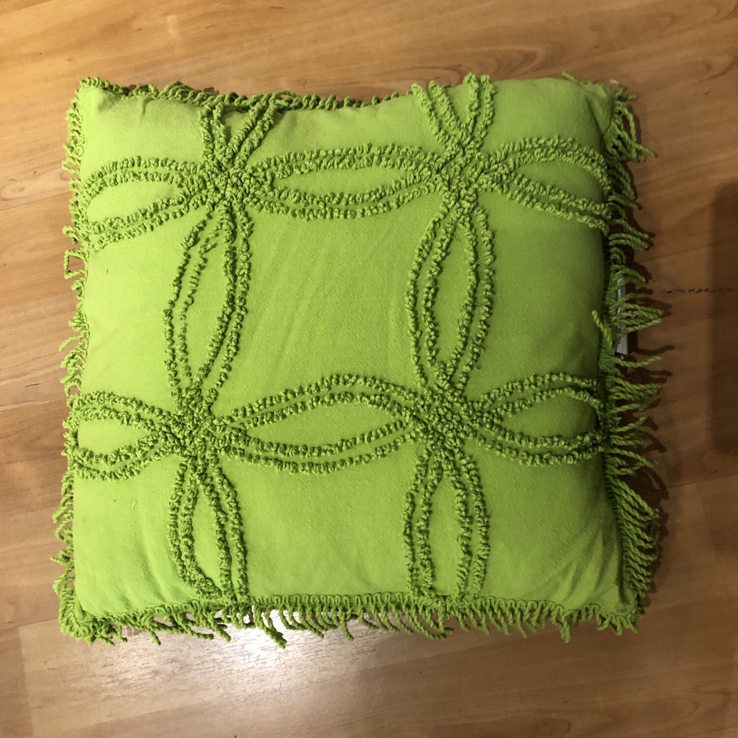 Tufted Cotton Pillow Green SALE