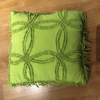 Tufted Cotton Pillow Green SALE