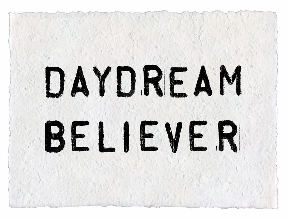 Daydream Believer Handmade Paper Print - 12&quot;x16&quot;