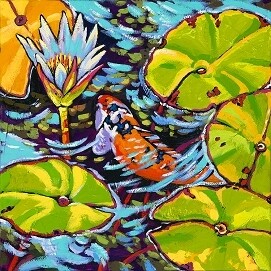 SE gliding lilies print