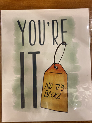 JD you&#39;re it no tag backs print