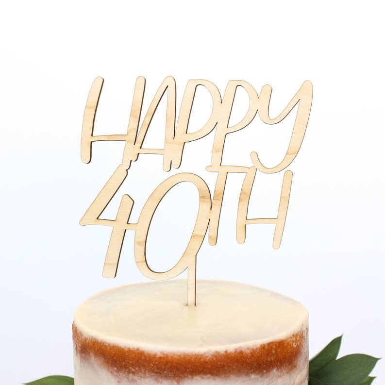 CT 40th Cake Topper