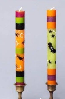 Halloween Taper -  9&quot; Pair (8 hour burn time)