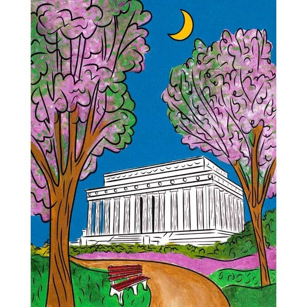 Lincoln spring path print