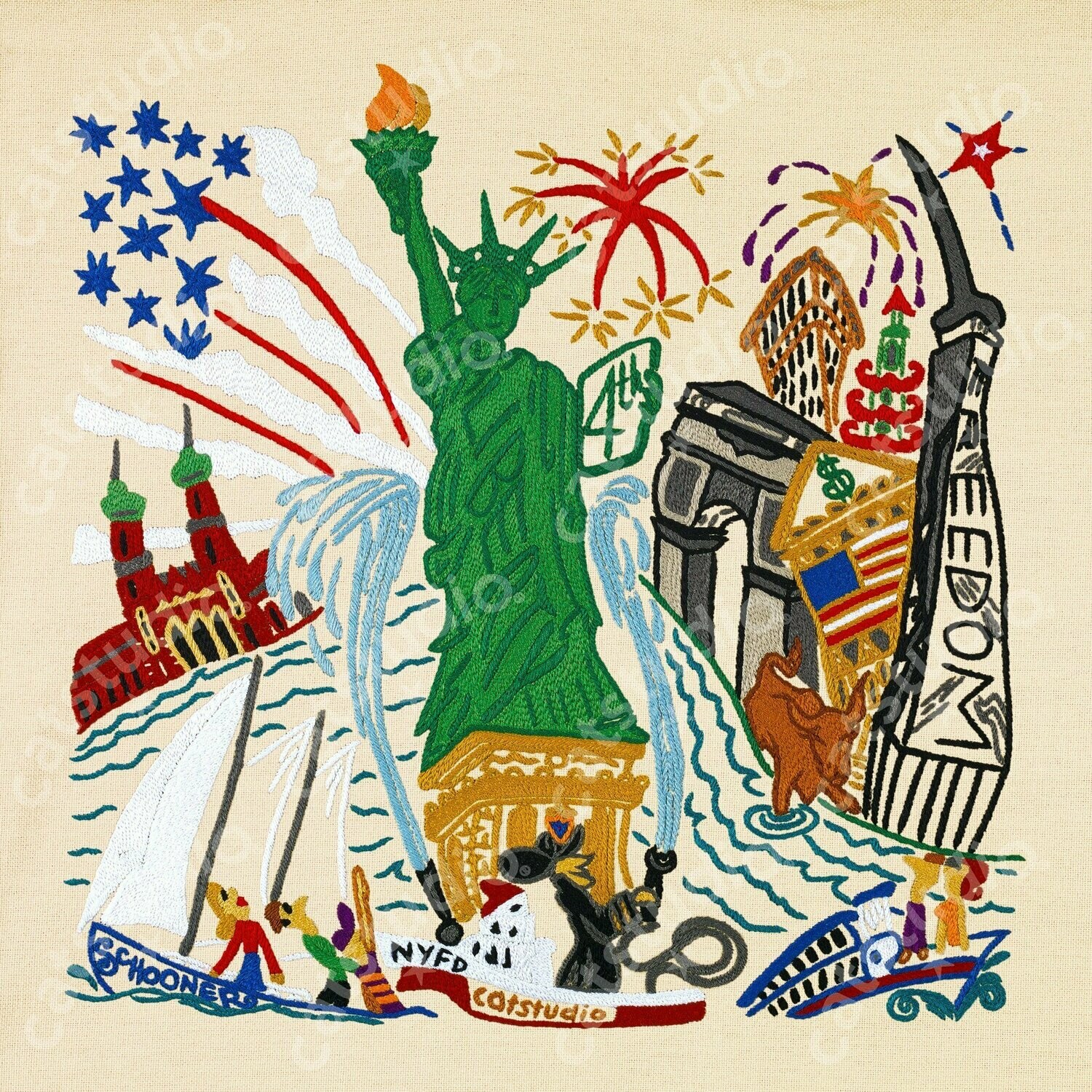 Lady Liberty 8x8 print