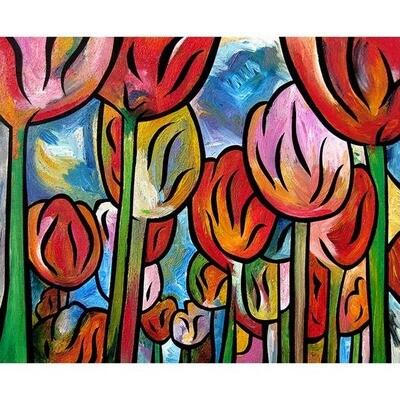 JT tulips rising print
