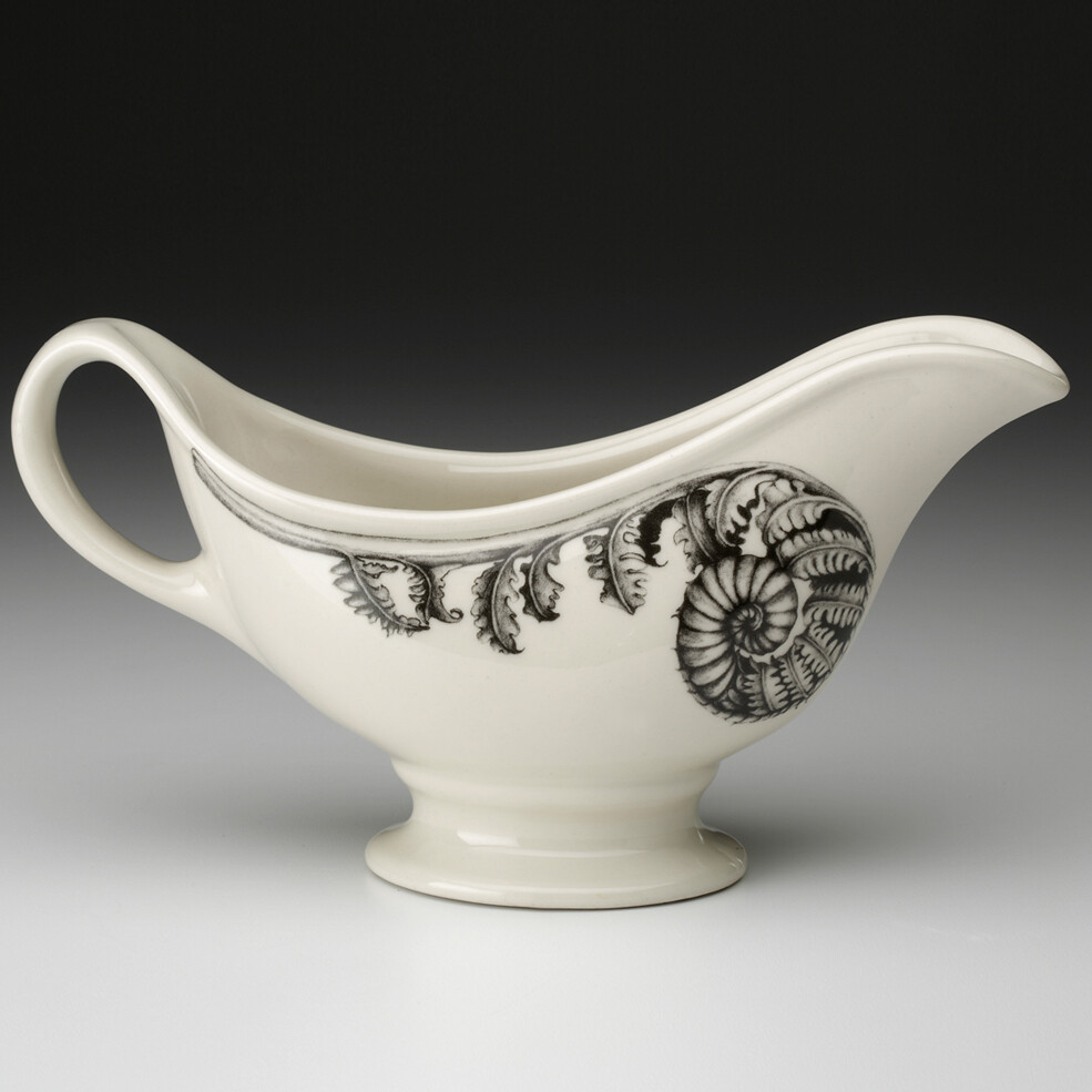 LZ coiled wood fern sauce boat