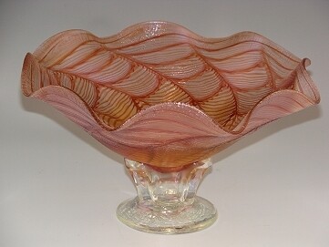 Salmon Pedestal Bowl