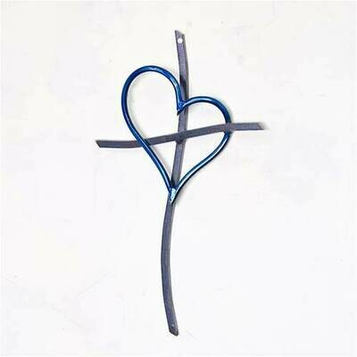 Promise Cross Blue Heart Promise Cross Blue Heart