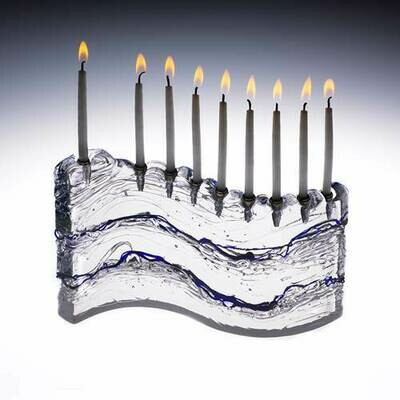 GL blue lines menorah
