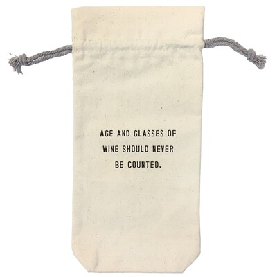 Age and Glasses of Wine Wine Bag