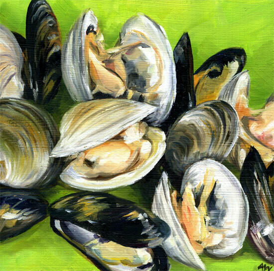 Clams &amp; Mussels 8x10