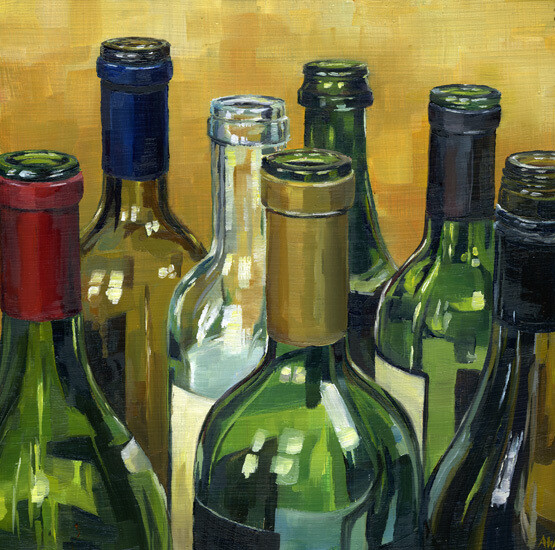 Wine Bottles 11x14