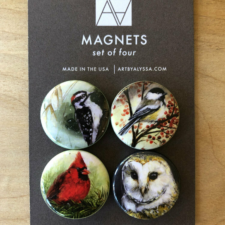 Winter Bird Magnet Set Winter Bird Magnet Set