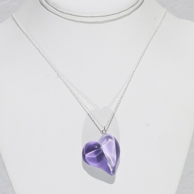 PS024AOSL lilac heart necklace
