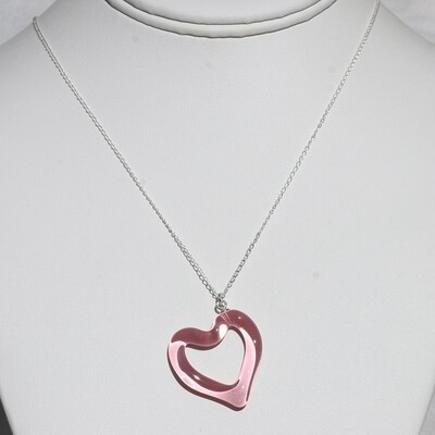 PS024hPB blush open heart necklace