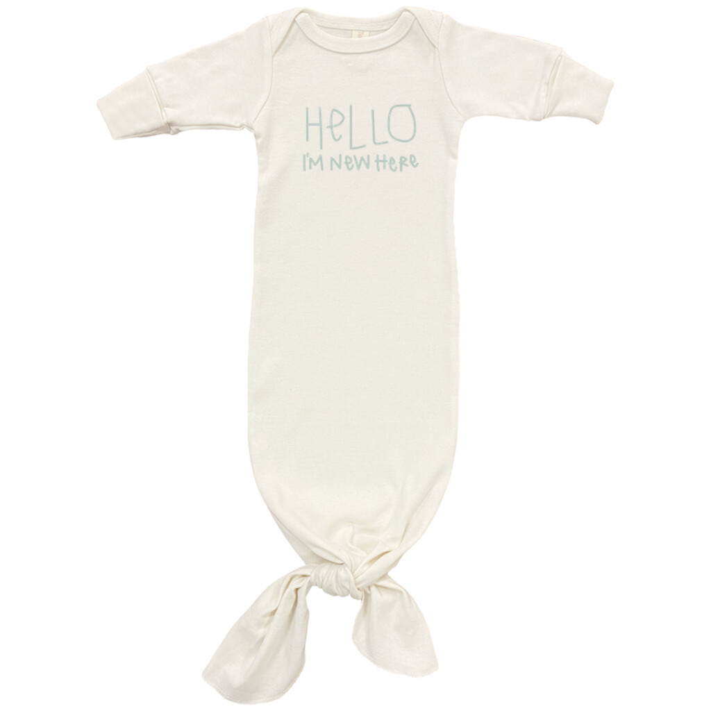 Hello tie gown 0-3m