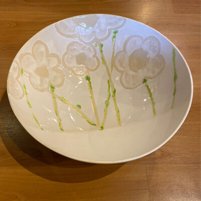 LK white flower bowl 