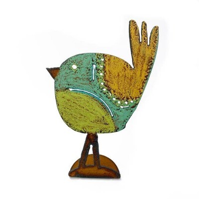 Chick on stand