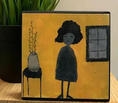 Woman Yellow Window 4x4 Woman Yellow Window 4x4