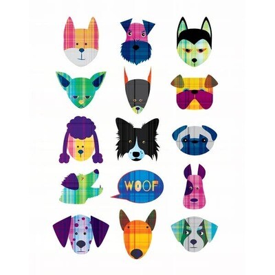 Plaid Dogs - 11 x 14