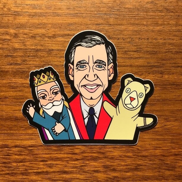 Fred Rogers Sticker - Cute Childhood - SMALL 3.5&quot; (8.9cm)