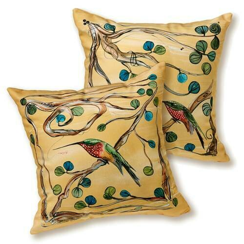 Hummingbird pillow 16 x 16